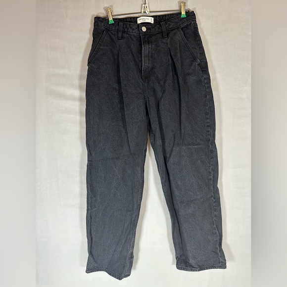 Abercrombie & Fitch Black Curve Love High Rise Loose Jeans - Picture 1 of 5